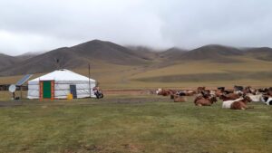 Herbst bei Nomadenfamilie